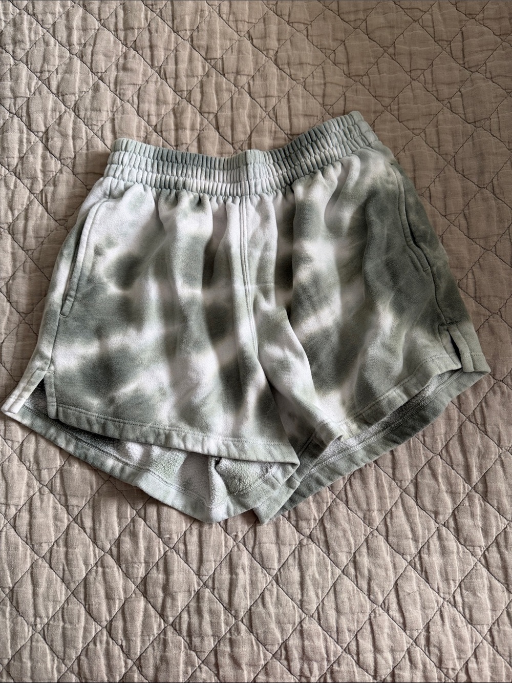 Abercrombie & Fitch Sage Tie-Dye Terry Athletic Shorts
